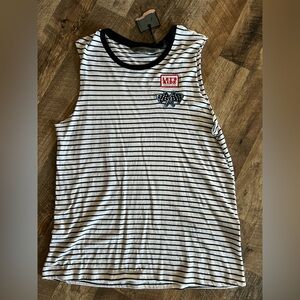 Harley-Davidson Black and White Striped Top